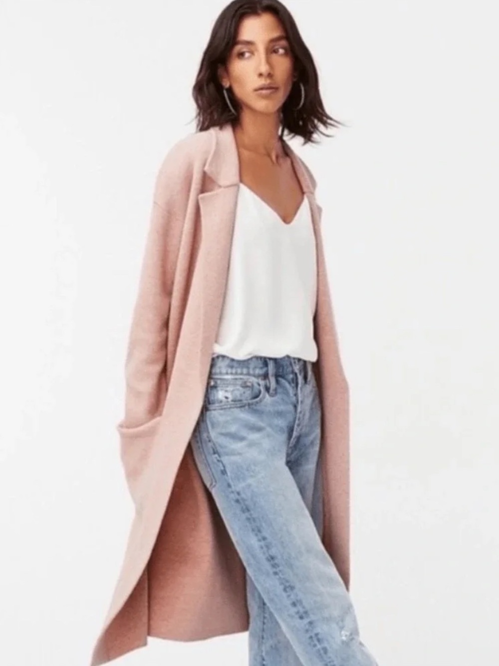 J. Crew JCrew peach pink large Ella Knit Cardigan Jacket $198 Anthropologie